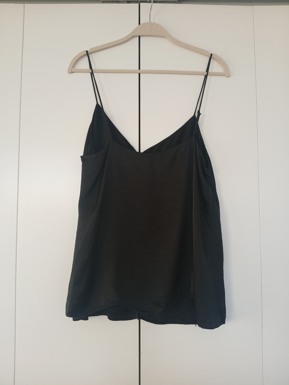 Wilfred Black Satin Button-Front Cami - Picture 2 of 4